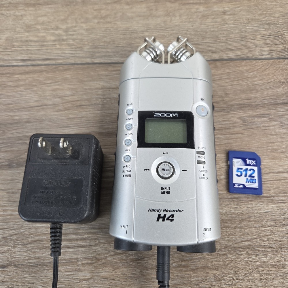 Zoom H4 Handy Recorder Handheld Digital Tested Working w/ Power Cable & 512mb SD